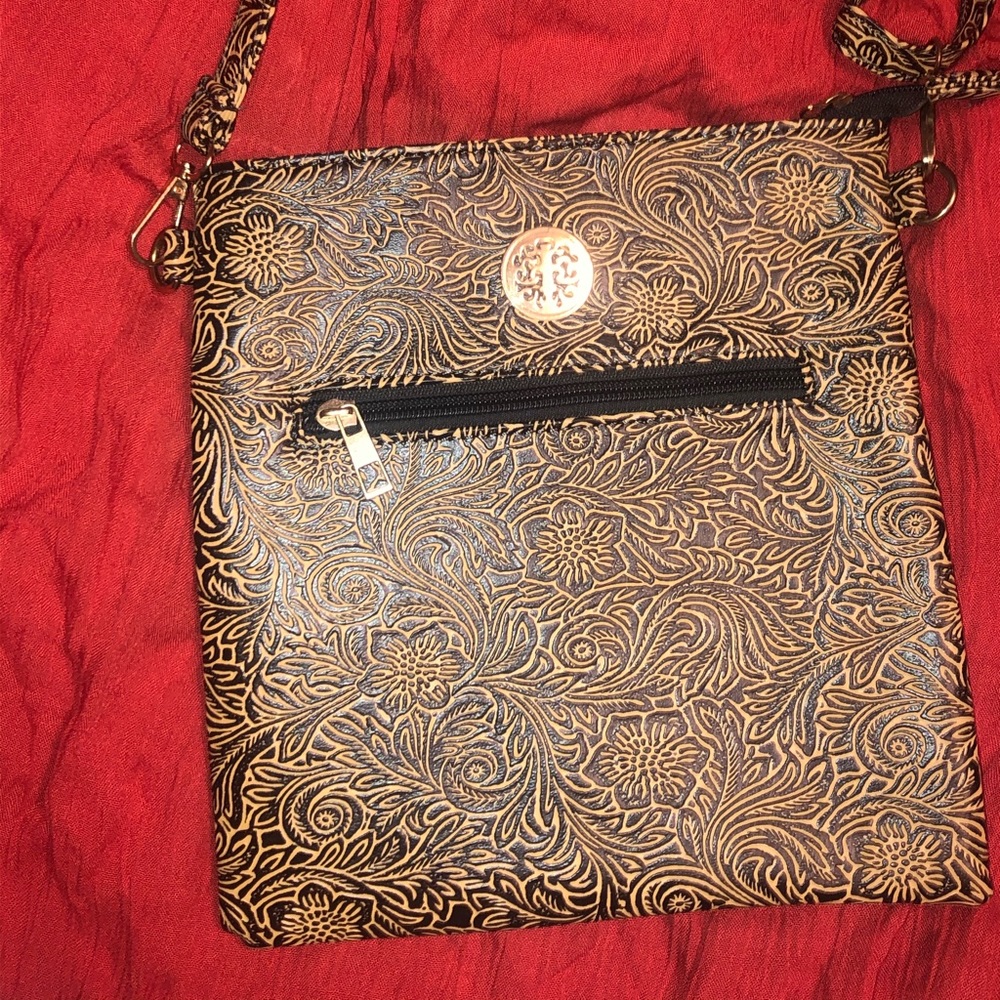 Crossbody Purse with Flower Design